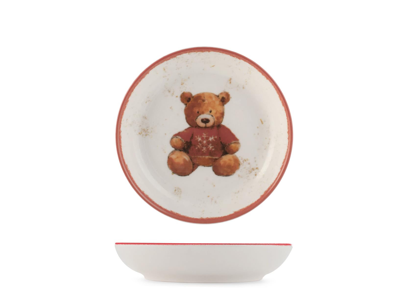 H&H Teddy Hugs 18-teiliges Weihnachtsgeschirr aus Steingut
