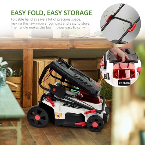 Cordless Lawnmower 40V - Brushless Motor Lawn Mower with 2x 4.0Ah Batteries & Dual Charger, 37cm Width, 6 Heights - Heavy Duty Lawnmower for Medium and Large Gardens - 35L Grass Box - Image 7
