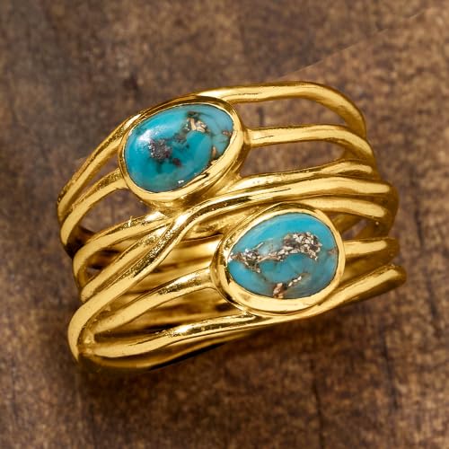 Image of Ross-Simons Gemstone Highway Ring in 18kt Gold Over Sterling