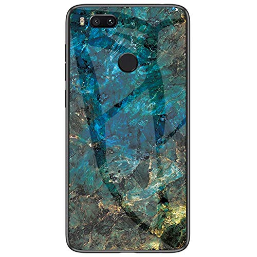 MOONCASE Case for Xiaomi Mi A1 (Mi 5X), Ultra Thin Soft TPU Shockproof Scratch Resistant Anti Fingerprint Fashion Stained Glass Case for Xiaomi Mi A1 (Mi 5X) 5.5" (Emerald)