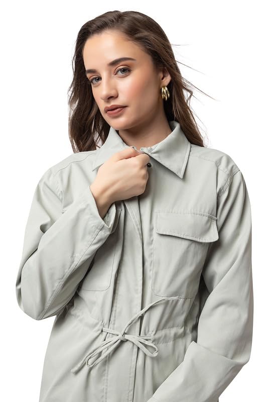 Mint Green Utility Shacket/Adjustable waist/Full Zipper-image-27