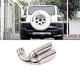 Aosseiye Dual Exhaust Tip Compatible with Toyot FJ Cruiser 2007-2023 Car Exhaust PipeTail Pipe Outlet Tail Pipe Car External Accessories