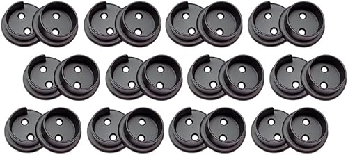 Miniatura 9 de QCAA Juego de enchufes de barra de armario de metal sólido resistente, 1-38 '', bronce aceitado, 1 par, fabricado en Taiwán