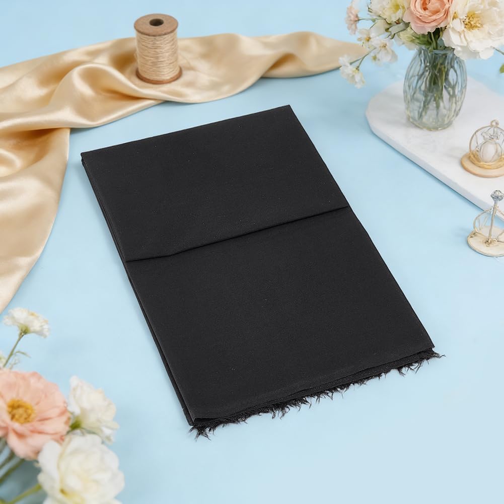 BENECREAT 39.4x44.1 Inch Polycotton Interfacing Fabric, Single-Sided Iron On Fusible Interfacing Iron Lining Fabric for Blouses Dress Shirts Collars DIY Sewing Accessories，Black
