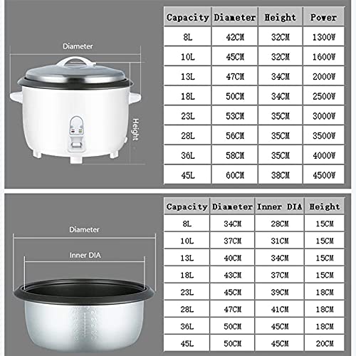 Großer Reiskocher (8l ~ 45l) Haushalt/Kommerzieller Verdickter Non-Stick-Kochtopf/Langsamer Herd/Isoliertopf, For… – Bild 3