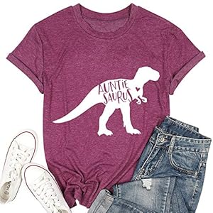 TTwenties-Women-Auntie-Saurus-T-Shirt-Funny-Auntie-Dinosaur-Gift-Shirt-Casual-Aunt-to-Be-Gifts-Tee-Shirt T&Twenties Women Auntie Saurus T-Shirt Funny Auntie Dinosaur Gift Shirt Casual Aunt to Be Gifts Tee Shirt Purple