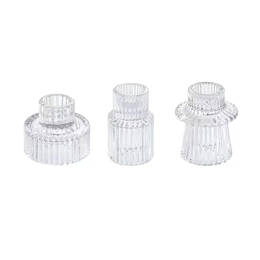 POXZSFX Crystal Votive Candle Holders Exquisite Clear Candle Holders Feature Sturdiness And Charm Suitable For Any Occasion, Transparent