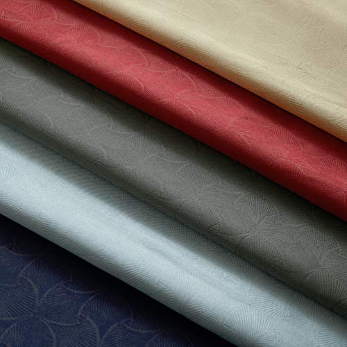 Image of Deconovo Fashionable Rod Pocket Blackout Curtains Room Darkening Curtains Window Treatments Shade Curtains for Study （7 Feet-Door） 52W x 84L Inch True Red 2 Drapes