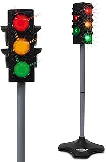 Jamara 460256 - Semáforo Grand - Semáforo con función de iluminación Realista, Fases automáticas o manuales