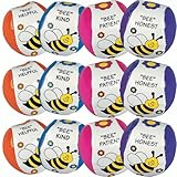Fun Express Bee Your Best Kick Balls - 12 Pieces - Educational and Learning Activities for Kids
