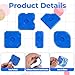 Giantree 10 Pcs Silicone Caulking Tool Set, Caulk Tool, Plastic Silicone Caulking Tools, Portable Sealant Scraper Window Sealant Smoothing Scraper for Kitchen Bathroom Floor Sink Joint (Blue)
