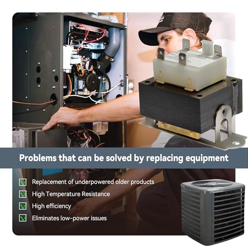 0130m00138s 240v to 24v transformer compatible with goodman amana 40va furnace transformers hvac parts replaces b1141643 b11416-43 pf40224 l38264 208240v to 24v furnace transformer class 2 control