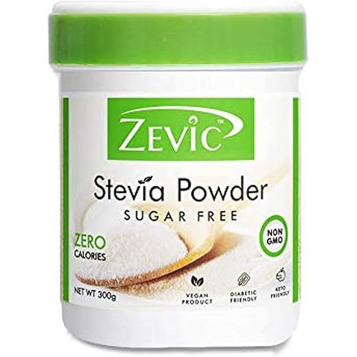 Zevic 100 Sugar Free Natural Stevia Powder Zero Calories Ve