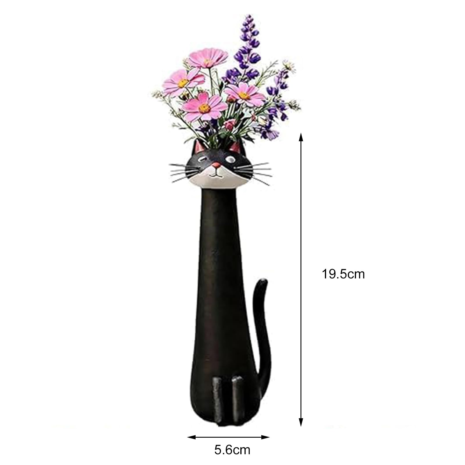 Amazon.co.jp: 手作りの風変わりな猫の花瓶、モダンな気まぐれな樹脂猫 