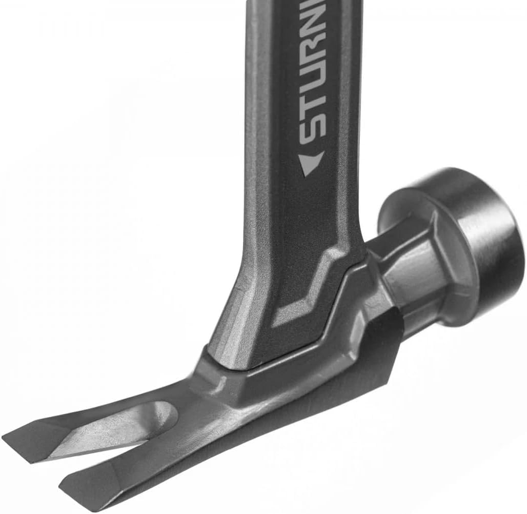 Sturnus Martello da carpentiere Velocity Rip da 368,5 g, in alluminio leggero ed ergonomico, di grado professionale con impugnatura antivibrazione (faccia zigrinata, manico lungo)