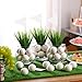 LemonRoad 12 Set Golf Party Centerpieces Table Decorations with Hollow Plastic Ball Artificial Grass Flag Flower Mud Sport Centerpiece Table Toppers for Golf Birthday Party Baby Shower Supplies