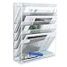 Produktbild EasyPAG 6 Fächer Metall A4 Zeitschriftenhalter Wand Zeitschriften Wandhalter Aktenablage Dokumentenhalter Hängend Magazin Organizer Flyerständer Prospektspender,Weiß