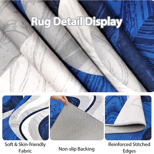Tapete Lavable Azul 9'8"x7'7" para Interiores miniatura 3