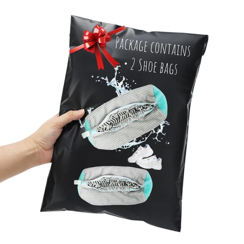 2024 NEW Shoe Washing Bag for Washing Machine Laundry Shoe Bag For Washer And Dryer Reusable Shoe Washing Bag for All Shoe Types And Sizes Shoe Cleaning Bag Includes 2 BAGS