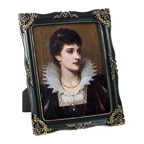 Fjxmframe Vintage 8X10 Picture Frame Black Antique Picture Frames For Tabletop & Wall Display, Ornate Baroque Frames 8X10 Or Matted To 5X7 Photo (8X10 Inch, Black) #TOP6