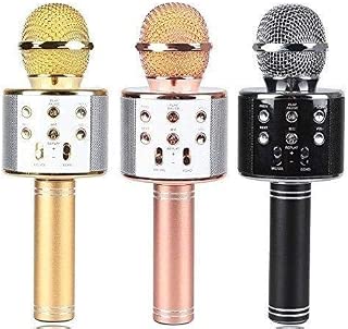 Gadgetbucket WS-858 Rechargeable Wireless Karaoke Bluetooth Microphone With Inbuilt Speaker with Audio recording For All IOS/Android Smartphone (Color May Vary)