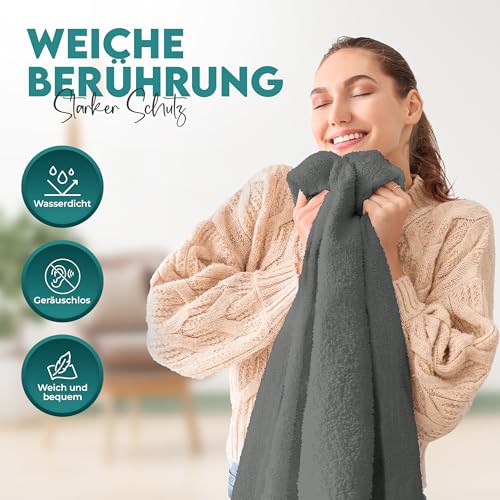 Wasserdichter Matratzenschoner 140 x 200 x 30cm, matratzenschutz (Grau) – Ansicht 5