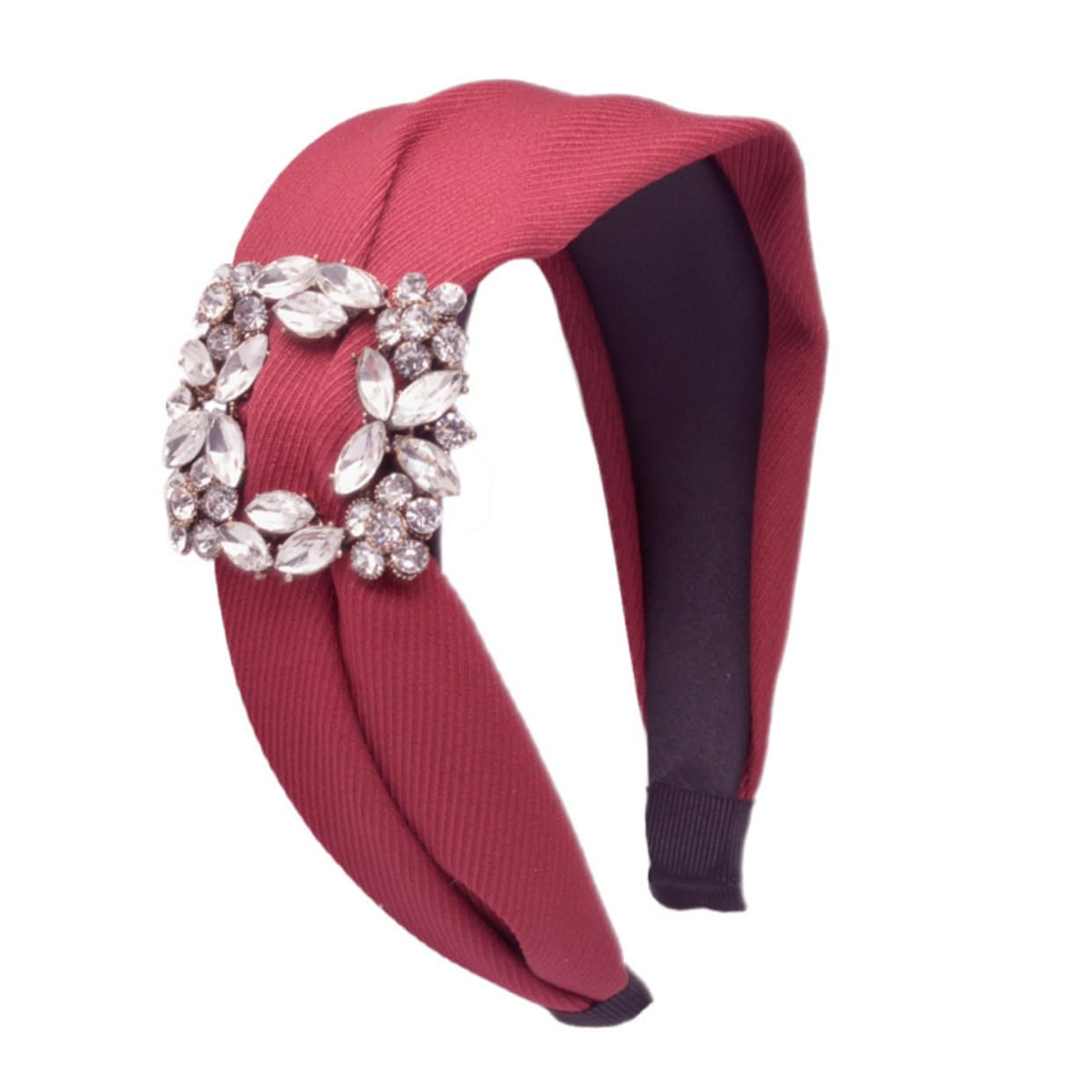 3stücke Rhinestone Haarschmuck Für Damen Eleganter Breiter Haarreif Aus Weinrot Für Partys Und Besondere Anlässe Modisches Accessoire Für Frauen Und Mädchen