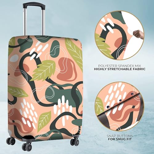 Image of Nasher Miles Polyester Protective Luggage Cover Set of 2 (Medium-Large) - Blossom