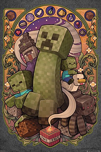 GB eye LTD, Minecraft, Creeper Nouveau, Maxi Póster, Madera, Varios, 65 x 3.5 x 3.5 cm