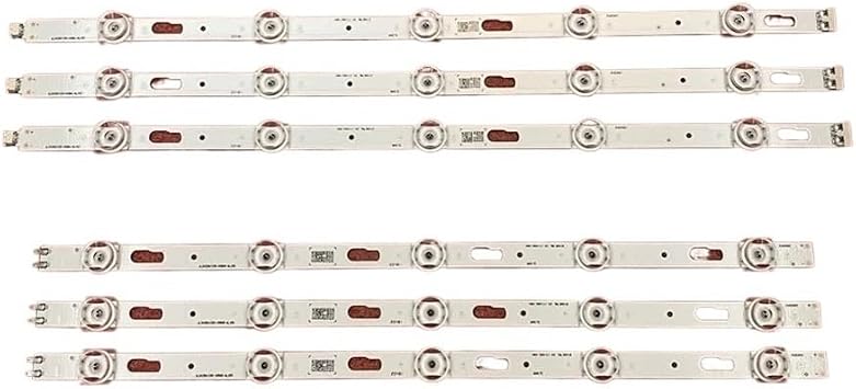 LED Backlight Strip Fit for Samsung UE43TU7105K UN43TU7000B UN43AU7700 UN43AU7700G UE43AU7100K UE43AU7100U UE43AU7170U UE43AU7100KKit 6pcs for 1 TV