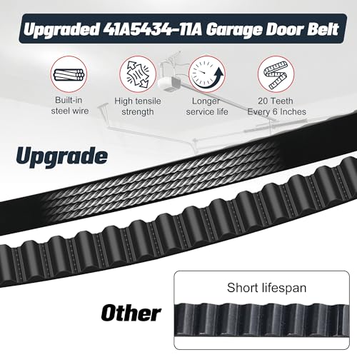 Image of 41A5434-11A Garage Door Drive Belt 234 inch for 7ft High Garage Doors | 41A5434-11A Whisper Drive Belt, Compatible with Multiple Models of Chamberlain / Craftsman / Liftmaster Garage Door Openers