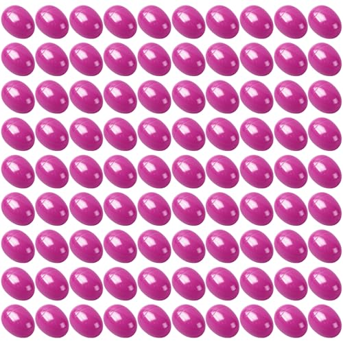 yptniginu Easter Eggs 2.4” - Rose red Fillable Easter Eggs - 90 Pcs Easter Basket Stuffers - Rose red Eggs Bowl and Vase Filler Faux for DIY Spring and Easter Decorations (Rose red)