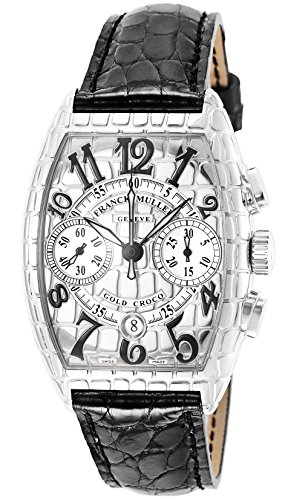 Franck Muller Cintree Curvex Iron Croc chronograph 7880 CC (steel, crocodile-relief case) 7880 CC AT CRO IRON chrono watch