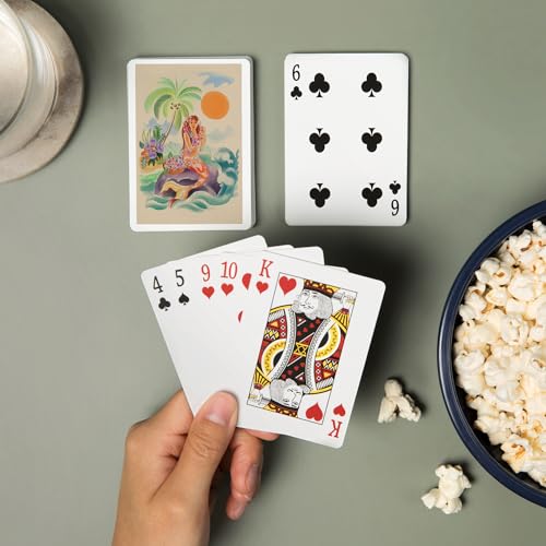 Lantern Press Tropical Mermaid, 52 naipes poker miniatura 2