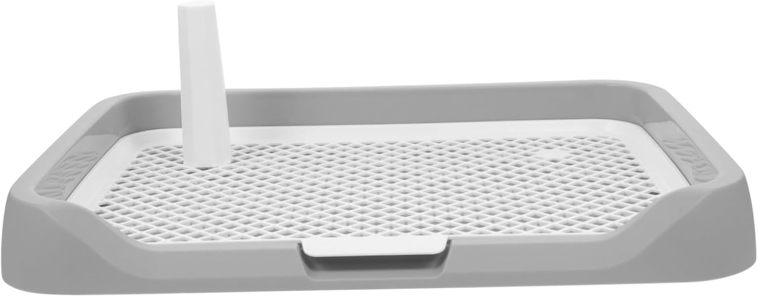 BESPORTBLE Reusable Abs Dog Toilet Tray with Mesh for Indoor Puppy Pee Pad Holder Large Capacity Durable Potty Training Tray Non Toxic Dog Bedpan and Litter Box