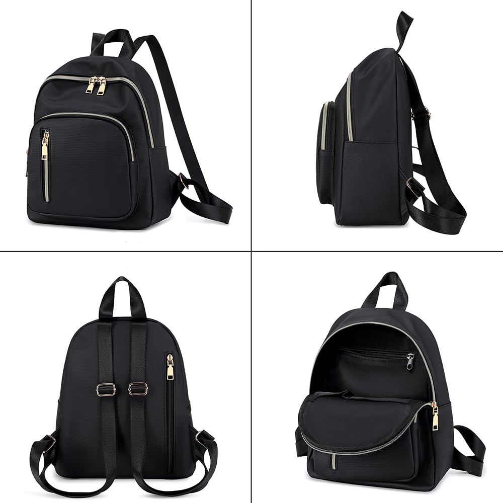 Damen Mini Rucksack Wasserdichte Nylon Klein Anti-Diebstahl Daypack beiläufige Spielraum Tagesrucksack Mädchen Schultertaschen (LightGreen)