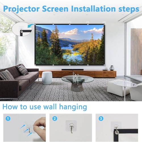 Pantalla portátil para proyector 133 pulgadas 16:9 HD miniatura 4