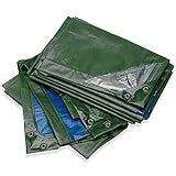 Abdeckplane RAINEXO Premium - Grün/Blau - 3x4 m - 250g/m²