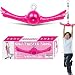 YAMIPROBI Ninja-Twister Swing Spins Set: Slackline Attachments - 360° Handle Twist-Spin Flips Toy Activate Ninja Powers - Ninja Warrior Accessories - Kids Ninja Hang Toys for Playground Backyard,Pink