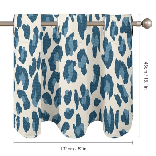 Cenefa de cortina de leopardo azul para dar privacidad sin perder luz 6