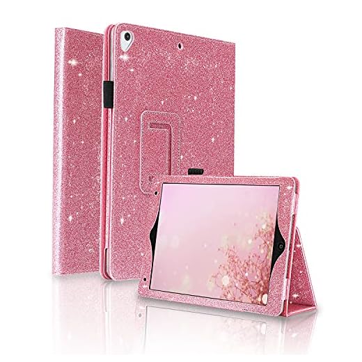 Ny iPad 5th 2017 / 6th 2018 gen 9,7 tum glitterfodral,FANSONG Bling Sparkle PU Leather Smart Cover Folio Stand Fodral för Apple iPad 2018/2017/Air 1/Air 2/Pro 9.7