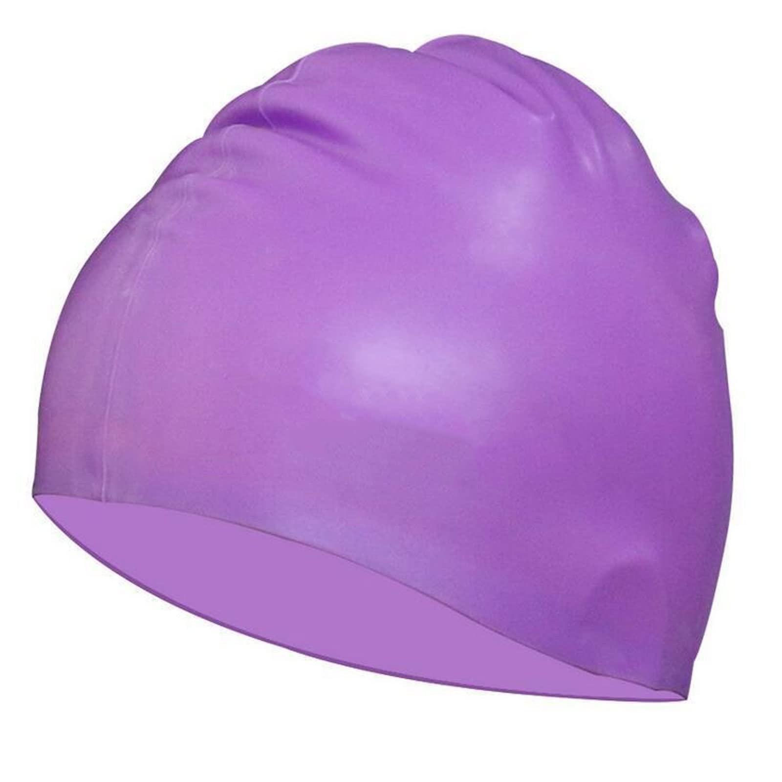 Cuffia da nuoto per donne e uomini, impermeabile, flessibile, in gel di silicone, per proteggere i capelli lunghi, per adulti e bambini