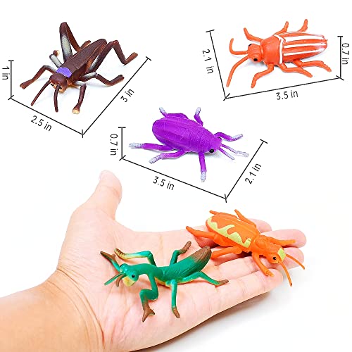 YiliUsAnwU 10Pcs Bath Toys Bug Toys,Color Changing and Stretchy Realistic Insects Animal Figurines,for Kids 3+,Novelty Gag Prank Squeeze Toy for Themed Parties,Goodie Bag Fillers,Classroom Rewards - Image 3