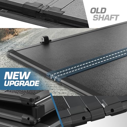 Image of DNA MOTORING Truck Bed Top Hard Solid Tri-Fold Tonneau Cover Compatible with 2015-2024 Ford F150 5.5 ft Bed, New Upgrade, TTC-HARD-015