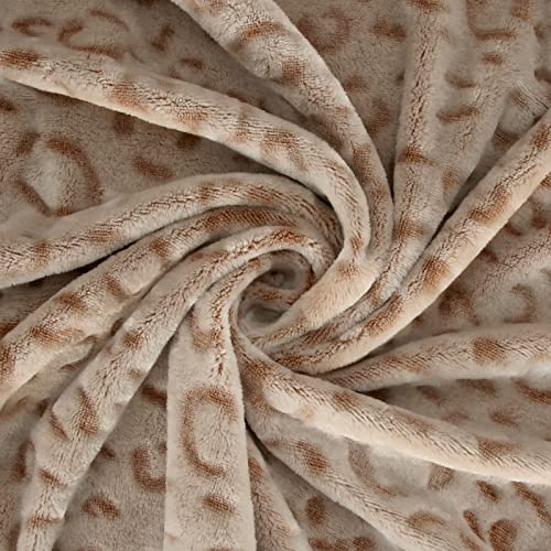 Macevia Flannel Fleece Throw Blanket For Couch Leopard Print Blanket Fuzzy Cozy Comfy Super Soft Fluffy Plush Cheetah Blanket For Bed Sofa 260Gsm (Brown Leopard-02,60X50Inches) #TOP3