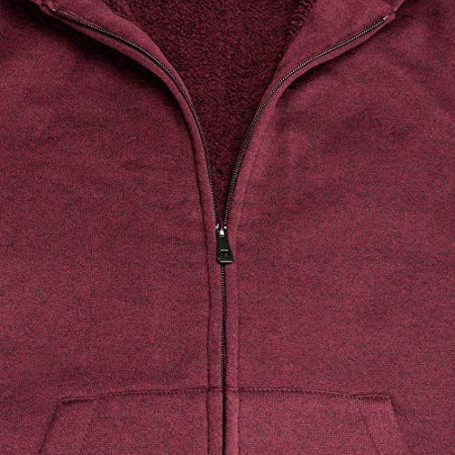 Image of Gary Com Heavyweight Sherpa Hoodies for Men, Thick Fleece Lined Full Zip Up Winter Warm Sweatshirts Work Jackets