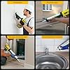 Cordless Caulking Gun Compatible for DeWalt 20V Max Battery, 10 Oz/300ml Electric Silicone Gun,with LED Light,4 Adjustable Speed for Filling, Sealing, Repair（No Battery）