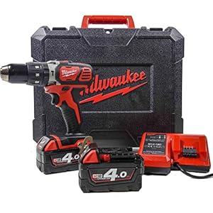 Milwaukee 4933443520 – M 18 bpd-402c taladro percutor 18v 4,0 ah litio 2 vel. 60 nm Rojo
