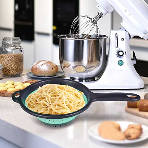 Comuster Collapsible Colander With Handle, Kitchen Collapsible Strainer, 2 Quart, With Sturdy Plastic Base, Best For Rinse Or Draining Pasta, Vegetables & Fruit (Green) #TOP5