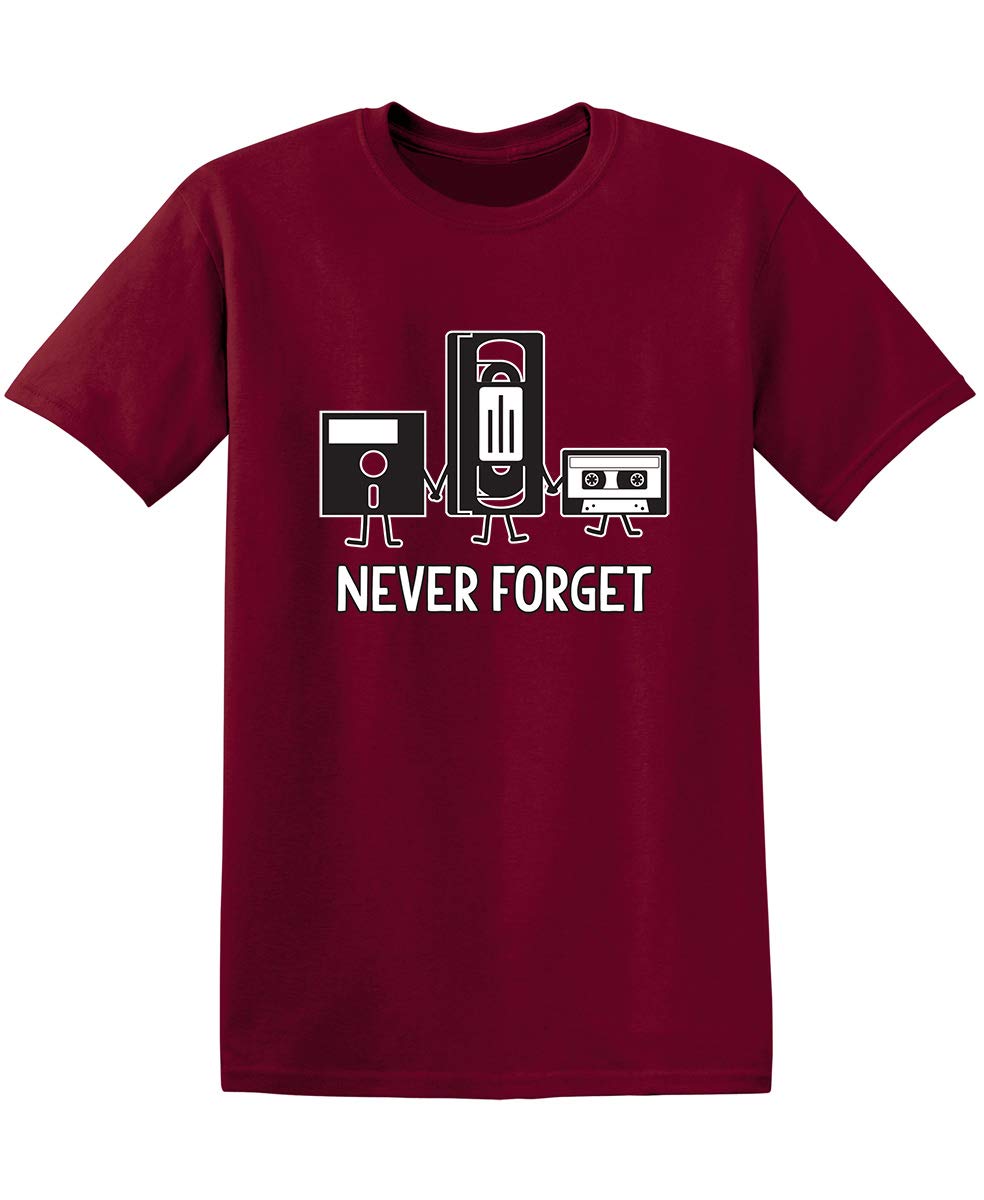 Never Forget Retro Vintage Cassette Tape Graphic Novelty Mens Funny T Shirt, Charcoal, 4X-Large — view 16